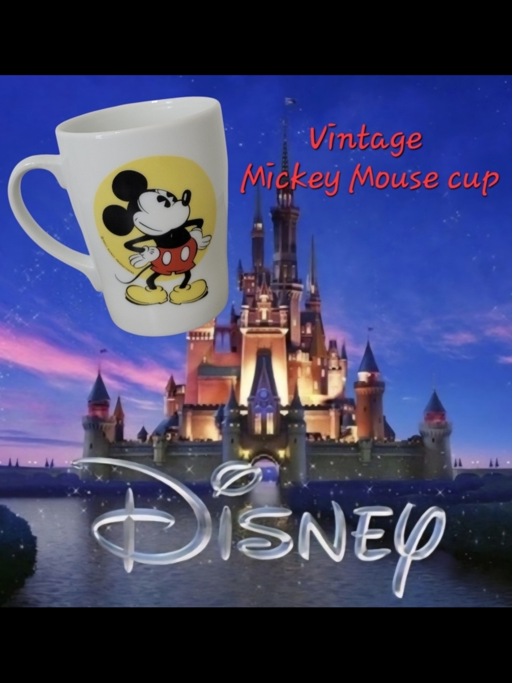 Vintage Disney Mickey Mouse Ceramic Mug